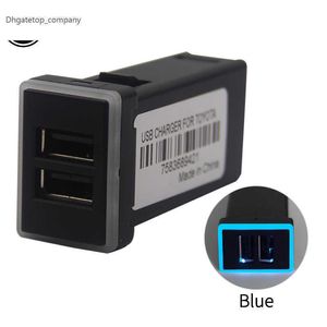 Caricabatteria per auto QC3.0 Dual USB Ports Phone Quick Charge PDA DVR Adattatore Plug Play Cavo per auto della serie Toyota