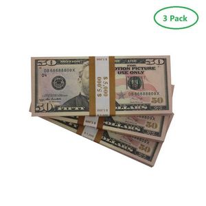 Вечеринка реплика Us Fake Money Kids играет на игрушку или семейную бумагу бумаги Paper Banknote 100pcs Pack Практику