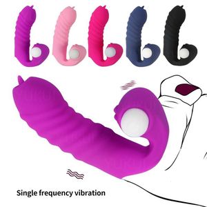 Seks Oyuncak Masajı Vibratör Kadın Parmak Kapak Dili Yalanma G-Spot Orgazmik Klitoral Stimülatör Çift Flört Mastürbator U2J5 Y8ID