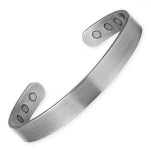 Bangle Nantii Unisex klasyczny stal ze stali nierdzewnej zabytkowe srebrne kolory magnetyczne magnetyczne terapia gojenia