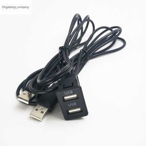 Biurlink 100 cm Auto Boot DIY Unterputz Jack USB Buchse auf Stecker Verlängerungskabel Dual Lade für iPhone Android Handy