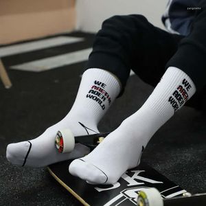 Men's Socks 30Pairs/Lot Cotton Men Striped No Money More Letters Women Wholesale Hip-Hop Solid Sport Street Casual Long Sock