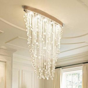 Chandeliers Manggic Lighting Modern Chandelier Dining Oval Design Living Room Crystal Light Recessed Mount LED Luxury
