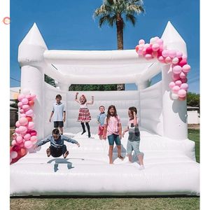 Entrega gratuita Publicidade ao ar livre Inflatables Atividades 4x4m 13x13ft gigante branco Bouncer Bouncer Bounce House para Rental da Cerimônia de Casamento