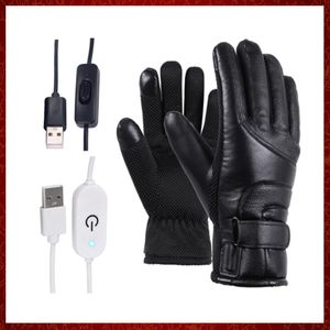 ST767 Motorcycle Electric Heated Gloves Temperature Adjustment Cycling Skiing Warm Heating Gloves USB Powered For Men Women