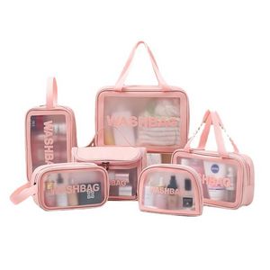 Kobiety w torbie do przechowywania w torbie makijażu worki do makijażu wodoodpornego przezroczyste przypadki kosmetyczne P1128
