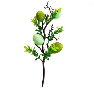 装飾的な花人工植物卵フローラルセンターピースイースターデコレーションDIYクラフトサプライユニークな34cm多​​機能カラフルなプラスチック