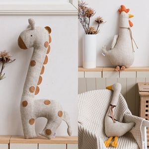 Plyschdockor nordisk stil härlig fylld djur leksak kawaii baby flickor barn födda sover medföljande rum dekor 221205