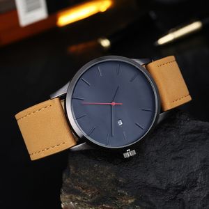 Orologi da uomo con cinturino in pelle al quarzo HBP Stile vintage caldo Orologi da polso da uomo di moda di buona qualità Montres de luxe