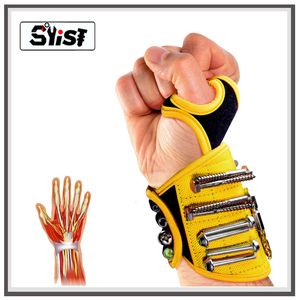 Tool Bag Magnetic Wristband with Strong Magnets Holds Nails Drill Bit. Gift for Father Boyfriend. Belt Screw Holder Storage Wrist 221128