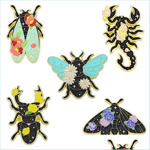 Pinos broches inseto esmalte broche pino desenho animado colorf butterfly marith com margarida requintada feminina jóias jóias vintage dhgarden dhrfz