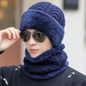 BeanieSkull Caps Unisex Add Fleece Lined Winter Hat Wool Warm Knitted Set Thick Soft Stretch s For Men Women Leisure Beanie Cap 221125