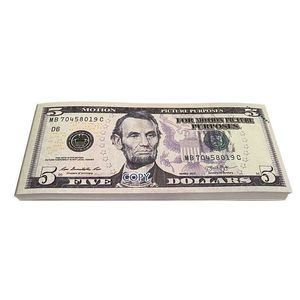 USA 50% size Dollars Party Supplies Prop money Movie Banknote Paper Novelty Toys 1 5 10 20 50 100 Dollar Currency Fake Money Child2664RKNU