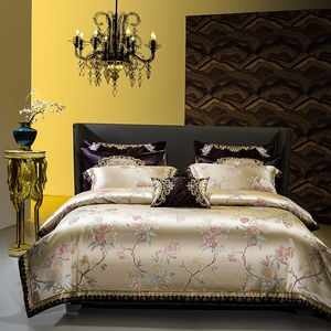 Set di biancheria da letto in stile americano vintage broccato in cotone egiziano ricamato set copripiumino biancheria da letto copriletto federe 221129