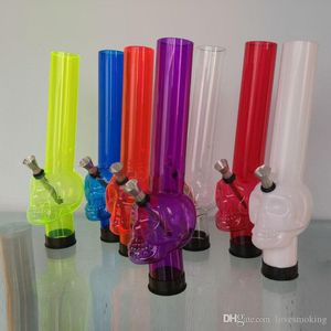 Zuf llige Farbe Shisha Bongs Silikonmaske kreative Acryl Rauchpfeife Gasmasken Tabacco Shisha Rohre Wasserrohr