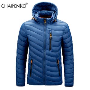 Herren Daunenparkas CHAIFENKO Marke Winter Warme Wasserdichte Jacke Herbst Dicke Kapuze Mode Lässig Dünner Mantel 221129