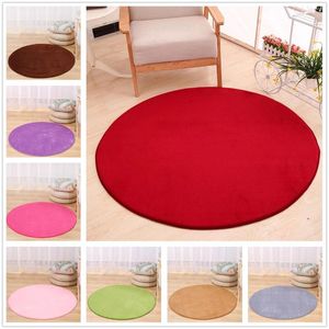 Tapetes sala de estar sólida sala de tapete redonda memória ioga ioga cadeira de cadeira de tapete quarto capachopathat floormat verde/vermelho/cinza 100cm