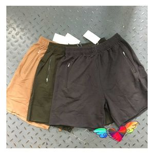 Shorts masculinos 2021 Terry Temporada 6 Shorts Homens Mulheres Alta Qualidade Clássico Sólido Temporada Série Shorts Zipper Bolso Calças Calabasas T221129 T221129