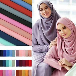 Halsdukar kvinnors vanliga bubbla chiffong högkvalitativ hijabs mode muslim
