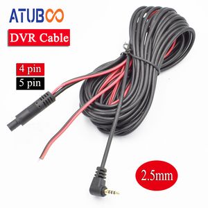 5 Pin Car DVR Camera Cable 2,5 mm Jack Port 4Pin Video Extension Line för fordonets bakifrån kamera