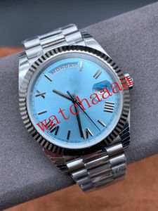 new version Super men watch Men's Watch 40MM Green Dial 228236-0012 Blue Luminescent 2813 Movement Automatic Mechanical Stainless Steel bracelet Mens Wristwatches