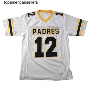 Anpassad retro Tom Brady High School Football Jersey Men's All Stitched Mesh Alla namn White