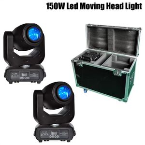 Stackable 2in1 Road Case 150W LED Moving Head Light DMX DJ Club Disco Stage Party Lighting USAUEU Power Plug 5 PIN Wireless Socket