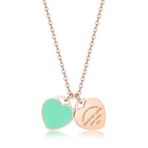 Custom Chain Iced Out Chains Necklace Designers Gold Pendant Blue Pink Heart Necklace Jewelry Exquisite Craftsmanship Classic Luxury Necklaces Christmas Gift