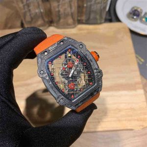 한정판 슈퍼 클론 시계 손목 시계 디자이너 럭셔리 남성 기계공 시계 Richa Milles Wristwatch 남자 섬유 쉘 중공 포인터 A