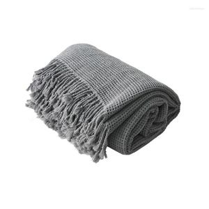 毛布秋と冬の厚い編み編みカバーブランケットレジャーソファウールノルディックソリッドカラー1髪の工場