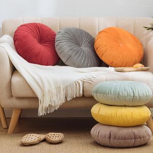 Pillow Solid Round Soft Velvet Pink Blue Color Chair Pad Floor 45x45cm Home Decoration Sofa Car Decor