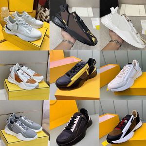 Designer Basquete Sapatos Homens Sapato Mulheres SneakersFlow Sneakers Low-Cut Nylon Runner Treinadores Plataforma Couro Preto Branco Esportes Borracha Ao Ar Livre NO259