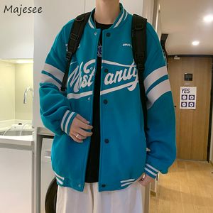 Giacche da uomo Lettera Patchwork Uomo Monopetto Harajuku Coppie Giacca da baseball Cappotti College Baggy Outwear Casual Abbigliamento uomo 221129