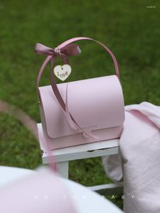 Envoltura de regalo 24 piezas/lote Caja de boda rosa Pink Candy Bag Portable Baby Shower Pastel de chocolate Favor CASO SUMINADORES DE PARA DE PARA