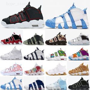 メンズの女性MoreTempos Basketball Shoes 2022 New Uptempos Scottie Pippen Split Split Doernbecher Gym Team Red Sport Sneakers Italy Bulls Hoops Pack Trainer A1