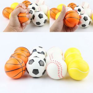 Decompression Toy 6 3cm Squeeze Stress Ball Relief s Per bambini Bambini Schiuma morbida Spugna Calcio Pallacanestro Calcio Anti Fidget 221129