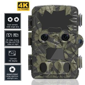 Trail Camera Nachtsicht 4K 20MP 170 Grad Weitwinkel Wildlife -Kameras H8201 Fotofallen wasserdichte Outdoor -Jagdkamera im Freien