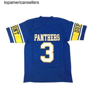 Anpassad Randy Moss High School Football Jersey Men's All Stitched Mesh Alla namn Blue