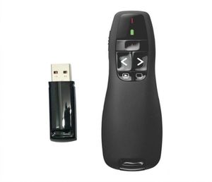 New R400 24Ghz USB Wireless Presenter Red Laser Pointer PPT Remote Control for Powerpoint Presentation DHL 8458889
