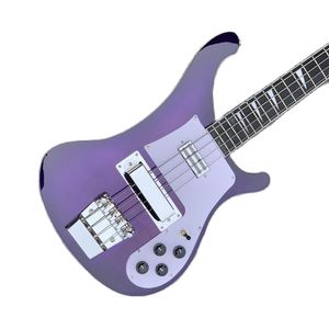 LvyBest Electric Guitar Rickenback 4003 Purple Bass com saída dupla entrega imediata