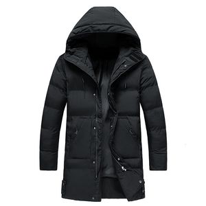 Men Down Parkas Casual Classic Winter Black Jacket Windbreak ciepłe wyściełane z kapturem moda na odzież wierzchnią Ogółe rozmiar 8xl 221129