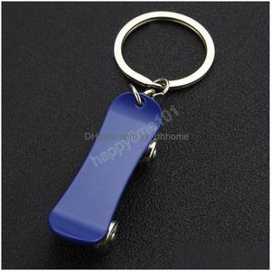 Key Rings Car Skateboard Removable Metal Keychain Scooter Advertising Promotional Gifts Key Ring Interior Accessories Pendant Drop D Dhqst