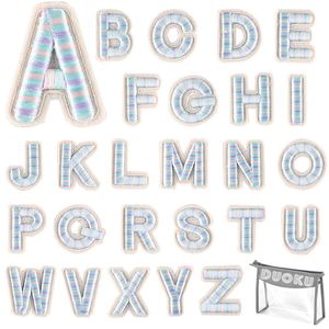 Notions Buchstaben-Aufnäher zum Aufbügeln, bunte 3D-gestickte Alphabet-Applikationen, Aufkleber, A-Z-Buchstaben, Abzeichen, Dekorieren, Reparaturflicken für Kleidung, Hemden, Hüte, Taschen