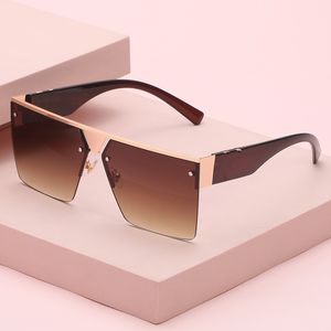 2023 New Euro American square Sunglasses Men Women Large Frame Lion Head Hollow out V Sunglasses Metal Punk Fashion Eyeglasses Random Box