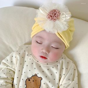 Hattar spädbarn hatt söt vår sommar baby turban pannband tunna mössor för pojkar flickor födda barn foster mössa headwrap huvudbonad