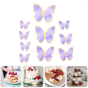 Forniture festive Compleanno per bambini Cupcake Topper Cup Cake Accessorio Decorazione Scelte di frutta Farfalle Bastoncini di formaggio