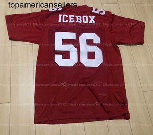 Maglia da calcio personalizzata Icebox da uomo cucita rossa con qualsiasi nome e numero