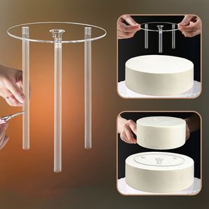 Multi Layer Cake Tool Stand Suspendered Packning Cake Tier Support Cakes Dowel Rods Set st Pinns With Separator Plate Baking