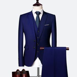 Erkekler Suits Blazers Düğün Takım Erkekler Elbise Koreli Slims İş 3 Parça Ceket Pantolon Yelek Resmi Takım Smokin Damat 221128