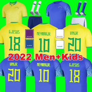 2022 2023 футбольные майки Brasil Camiseta de Futbol Brazils Coutinho Футбольная рубашка Ричарлисон Марсело Пеле Касемиро 22 23 Maillots Men and Kid